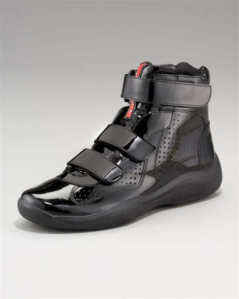 mens prada sneakers cheap|Prada men's high top sneakers.